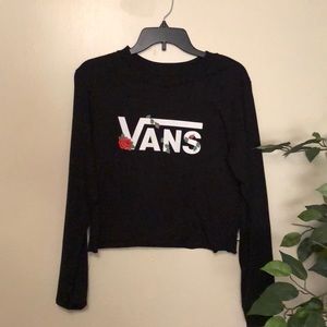 Vans rose/checkered crop long sleeve